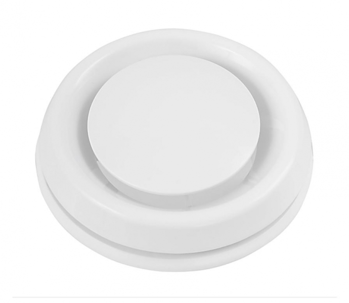 ДИФФУЗОР  потолочный регулируемый в  комплекте (платформа  для крепления к потолку + протекторное кольцо + лицевой регулируемый элемент) 100мм