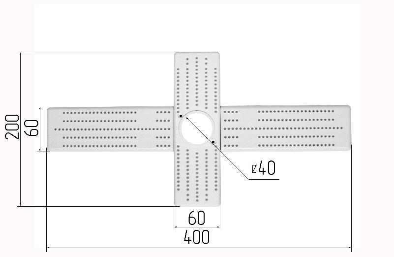  Крестовина для крепления люстр в сборе (укороченная)