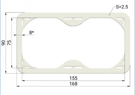  Элемент армирующий потолочный 75*155
