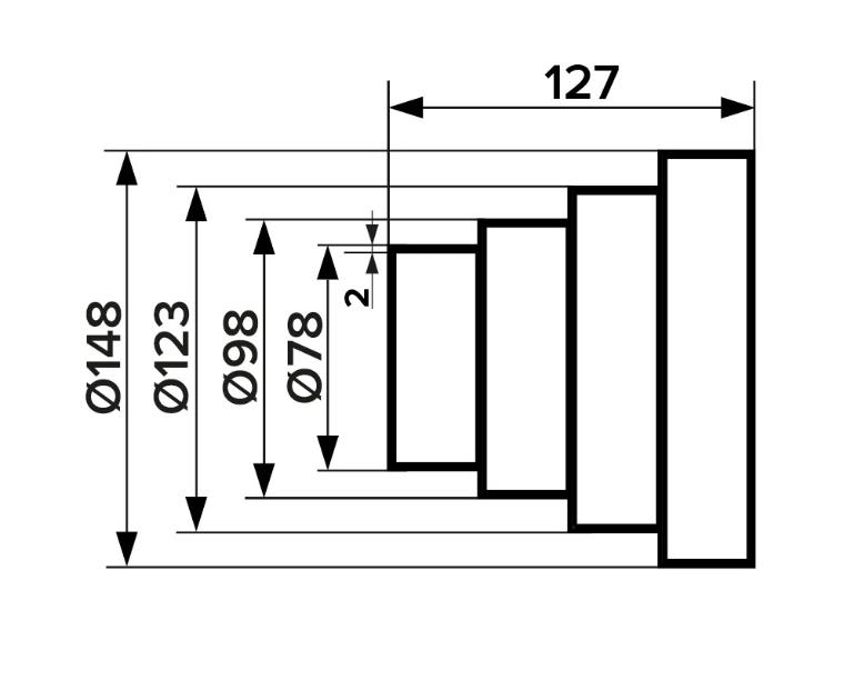 Редуктор-переходник универсалный 150/125/100/80  